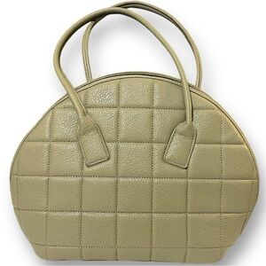 Bowler Style Bag•Bag•Shoulder Bag•Purse•Tote•Olive Green•Vintage Boutique Style
